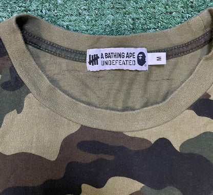 Bape X Undefeated Camo patch tee
