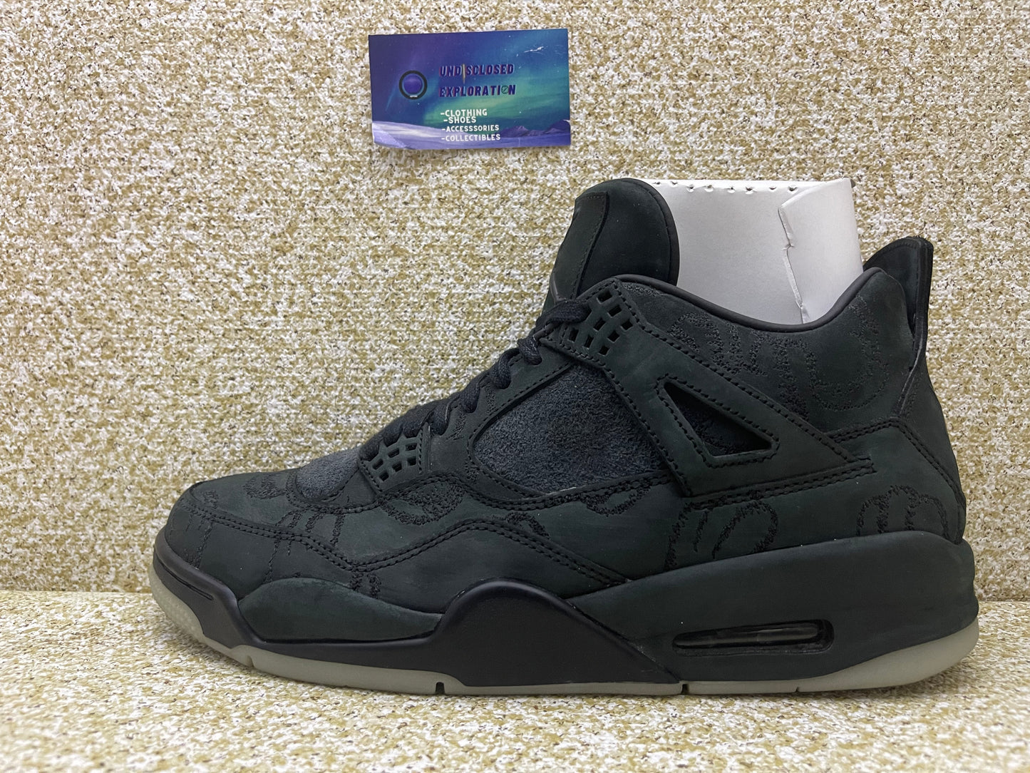 Jordan 4 Kaws Black 11 Men/12.5 Women “Preowned”