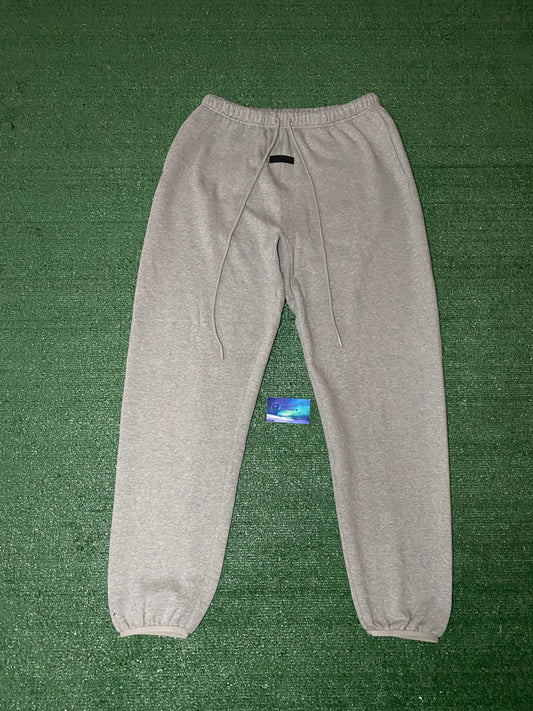 Fear of god dark heather oatmeal essentials sweatpants