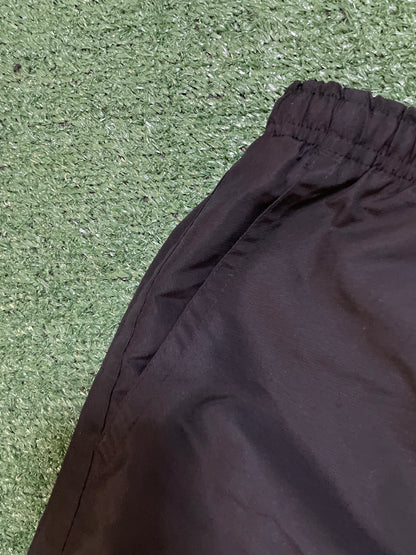 Raspberry black nylon pants
