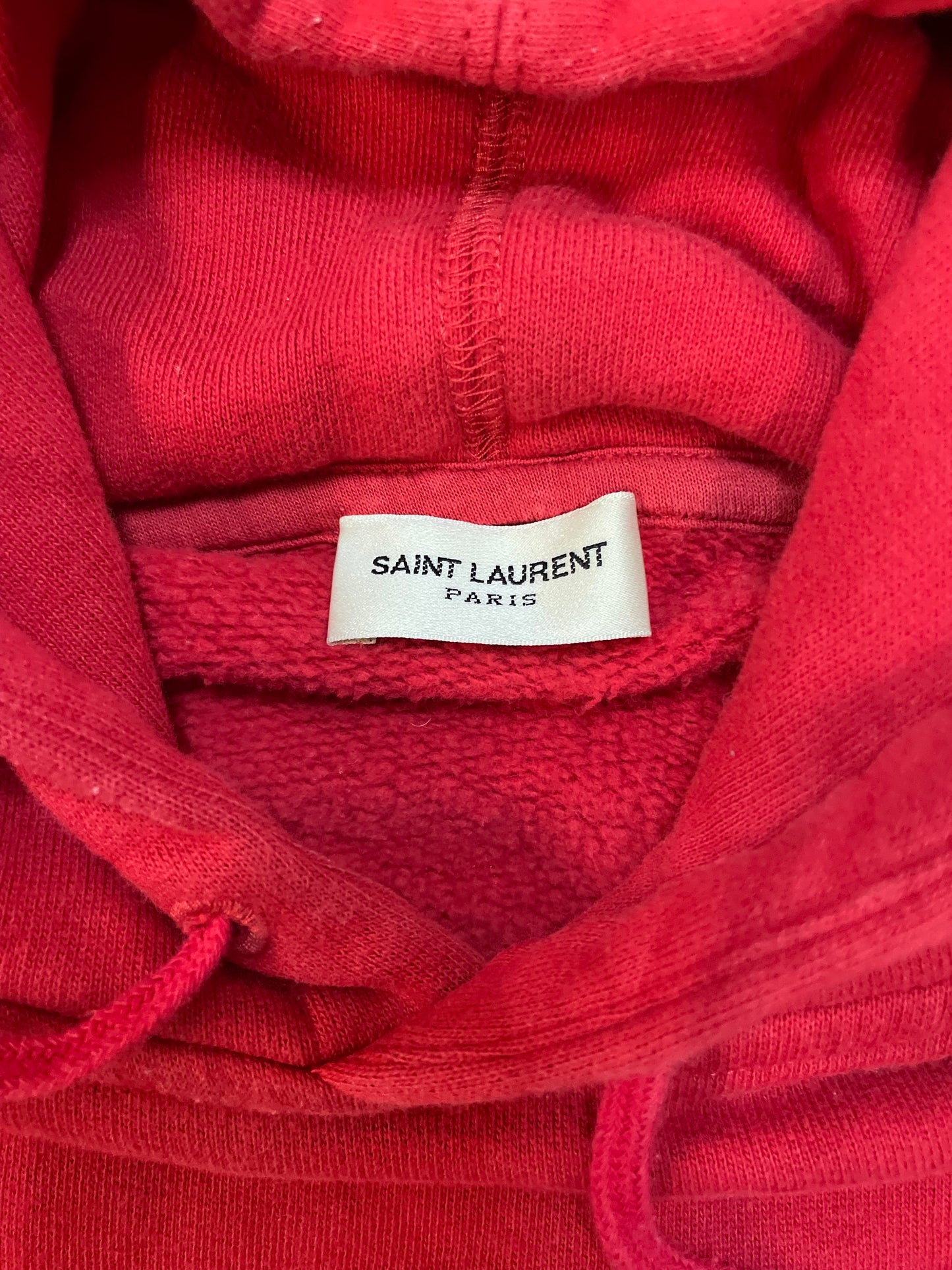 Saint Laurent logo red hoodie