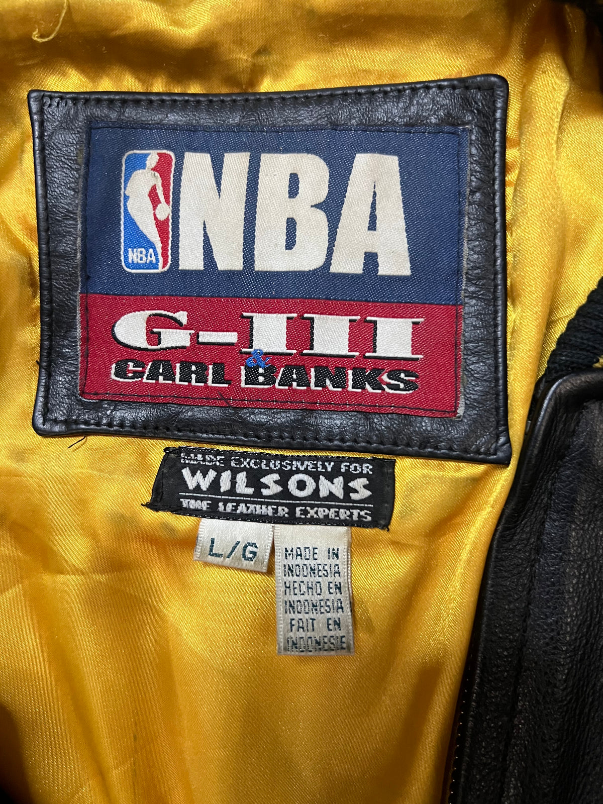 Vintage 1990s Seattle Sonics Wilson leather jacket