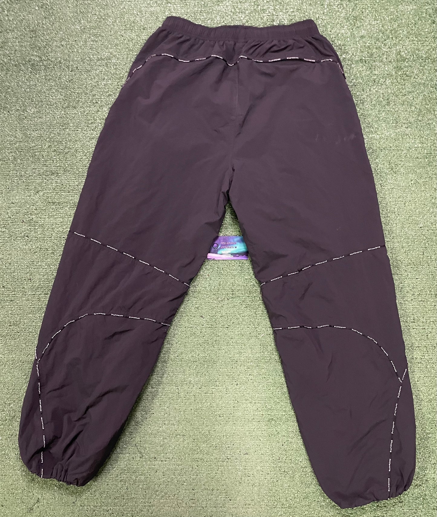 Supreme Logo Piping Track Pant Black