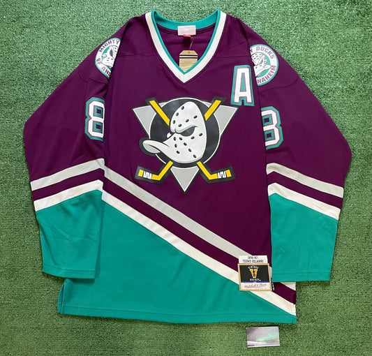 Mitchell & ness Anaheim Mighty Ducks Teemu Selanne #8 hockey jersey
