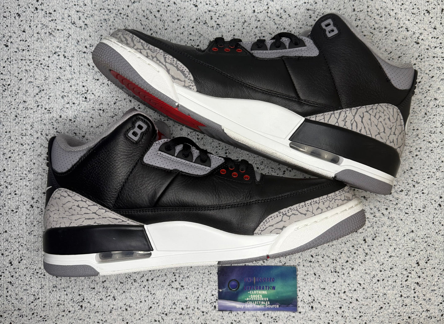 Jordan 3 Black Cement 12 Men/13.5 Women “Preowned”