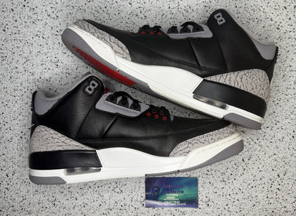 Jordan 3 Black Cement 12 Men/13.5 Women “Preowned”