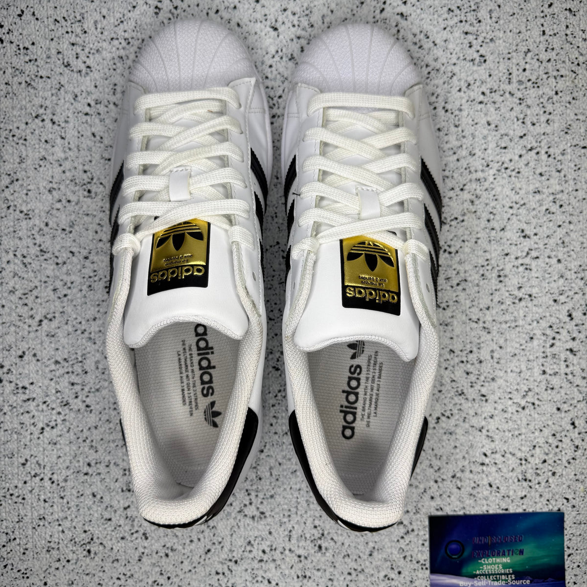Adidas Superstar White Black 9 Men “Preowned”