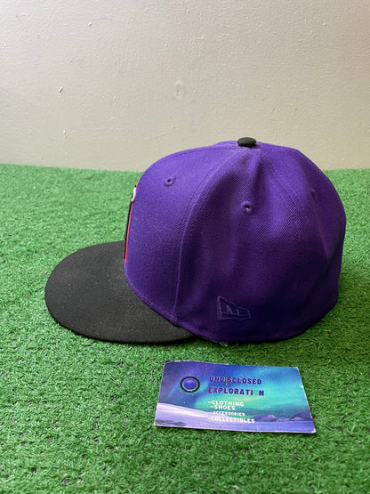 Los Angeles angels purple and red fitted hat