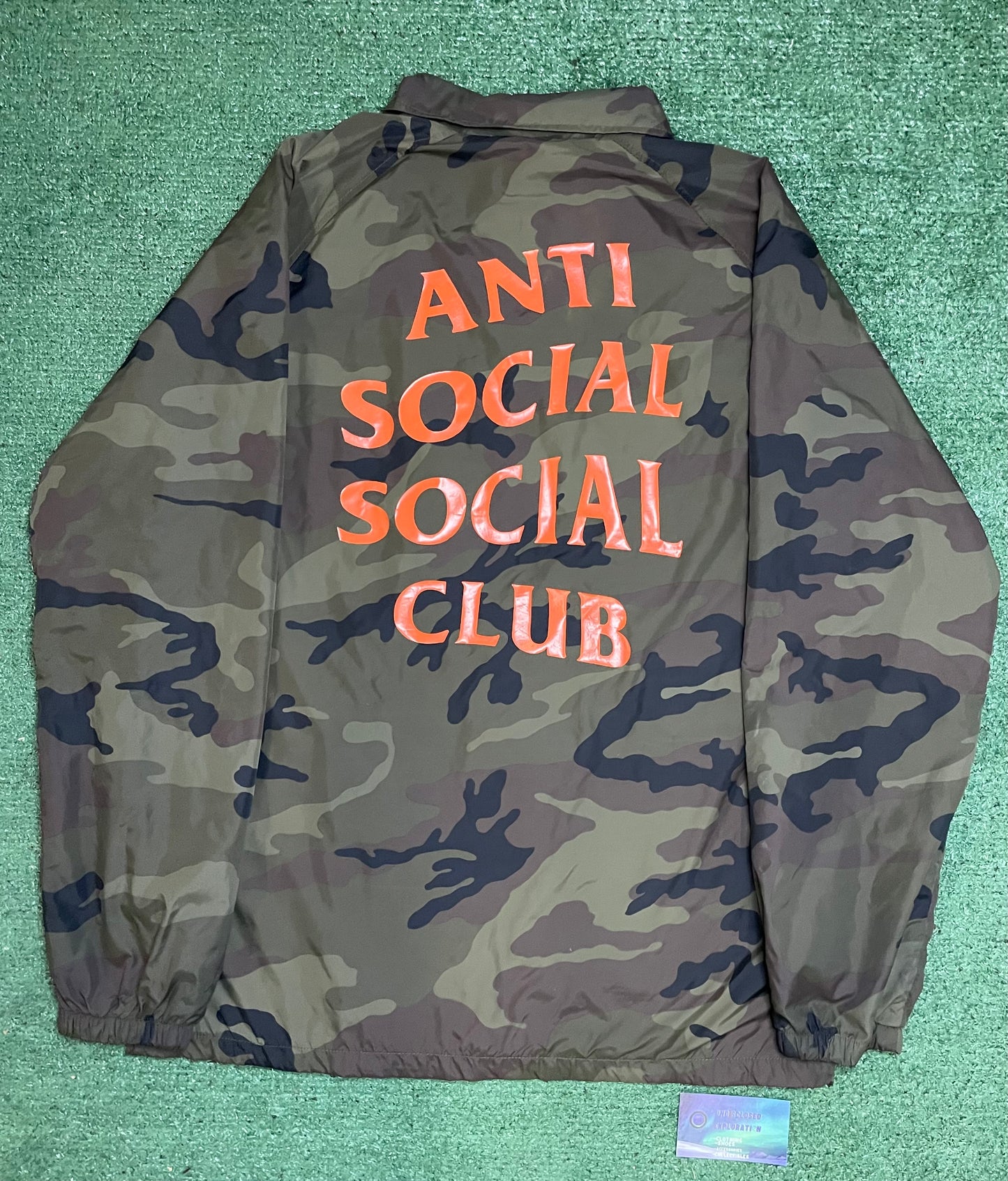 Anti social social club camo coach jacket