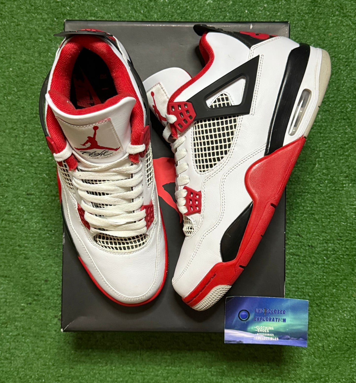 Jordan 4 Fire Red 9 Men/10.5 Women “Preowned”