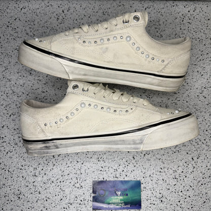 Vans Old Skool 36 Pearlized Marshmallow White 9 Men “Preowned”