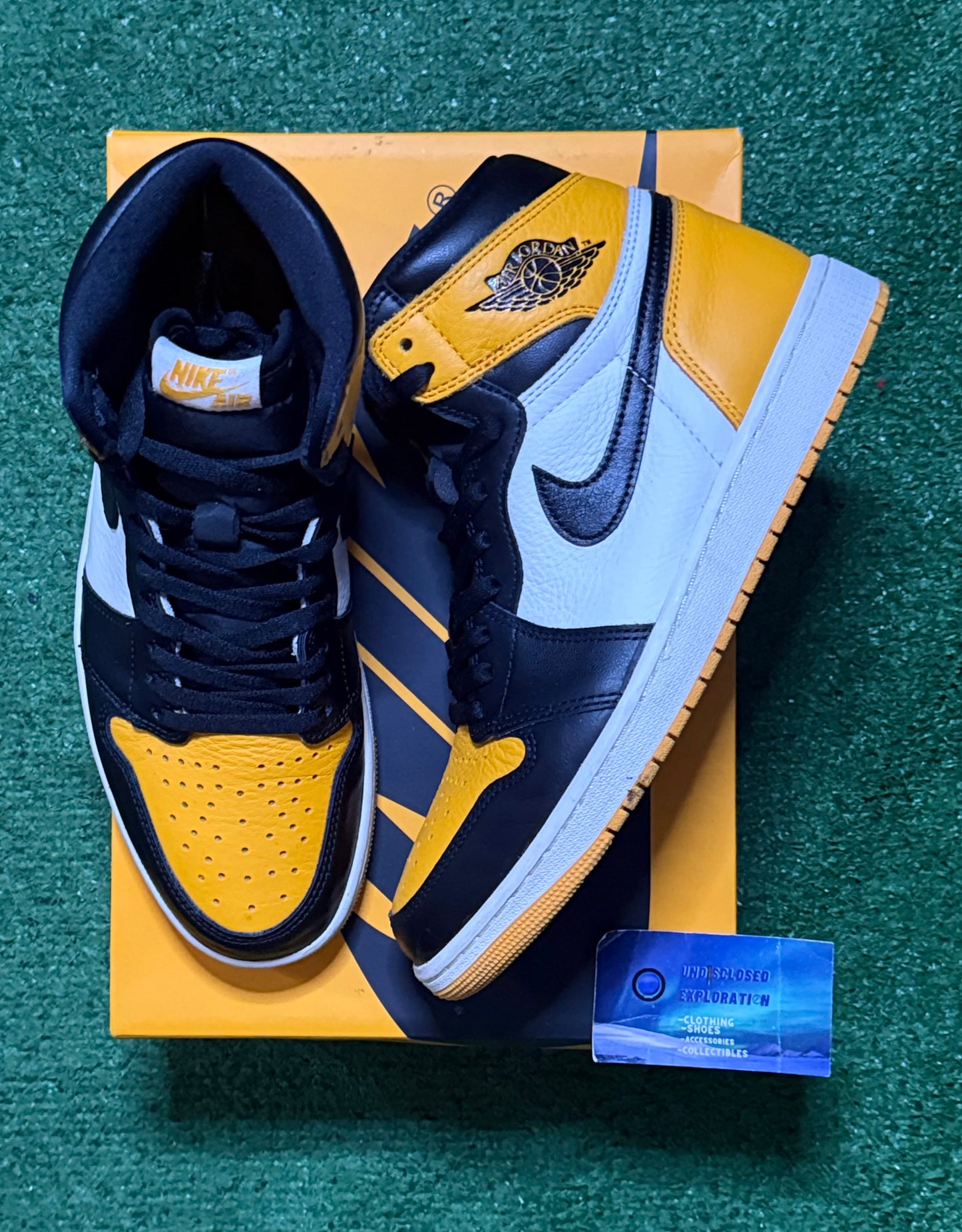 Jordan 1 Yellow Toe Taxi 10 Men/11.5 Women “Preowned”