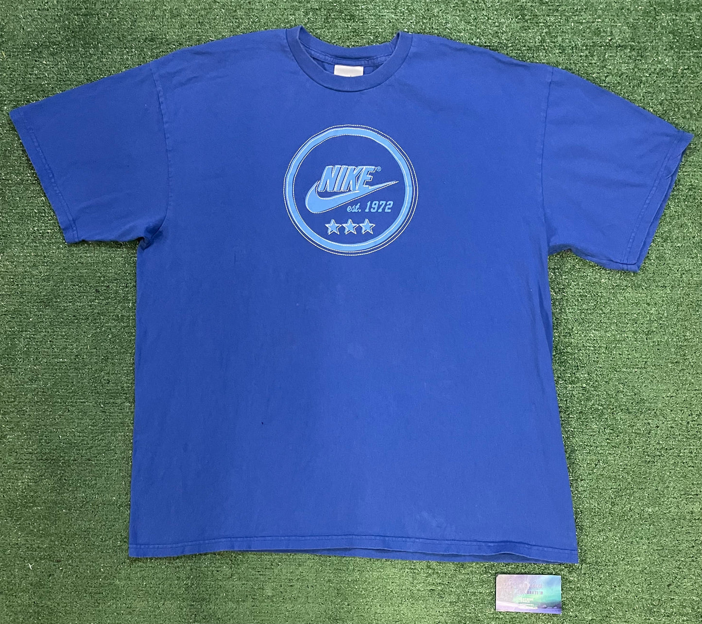 Vintage 2000s Nike Circle logo blue tee
