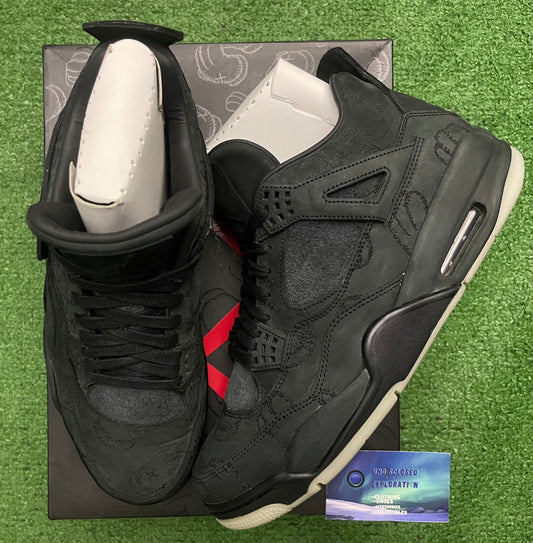 Jordan 4 Kaws Black 11 Men/12.5 Women “Preowned”