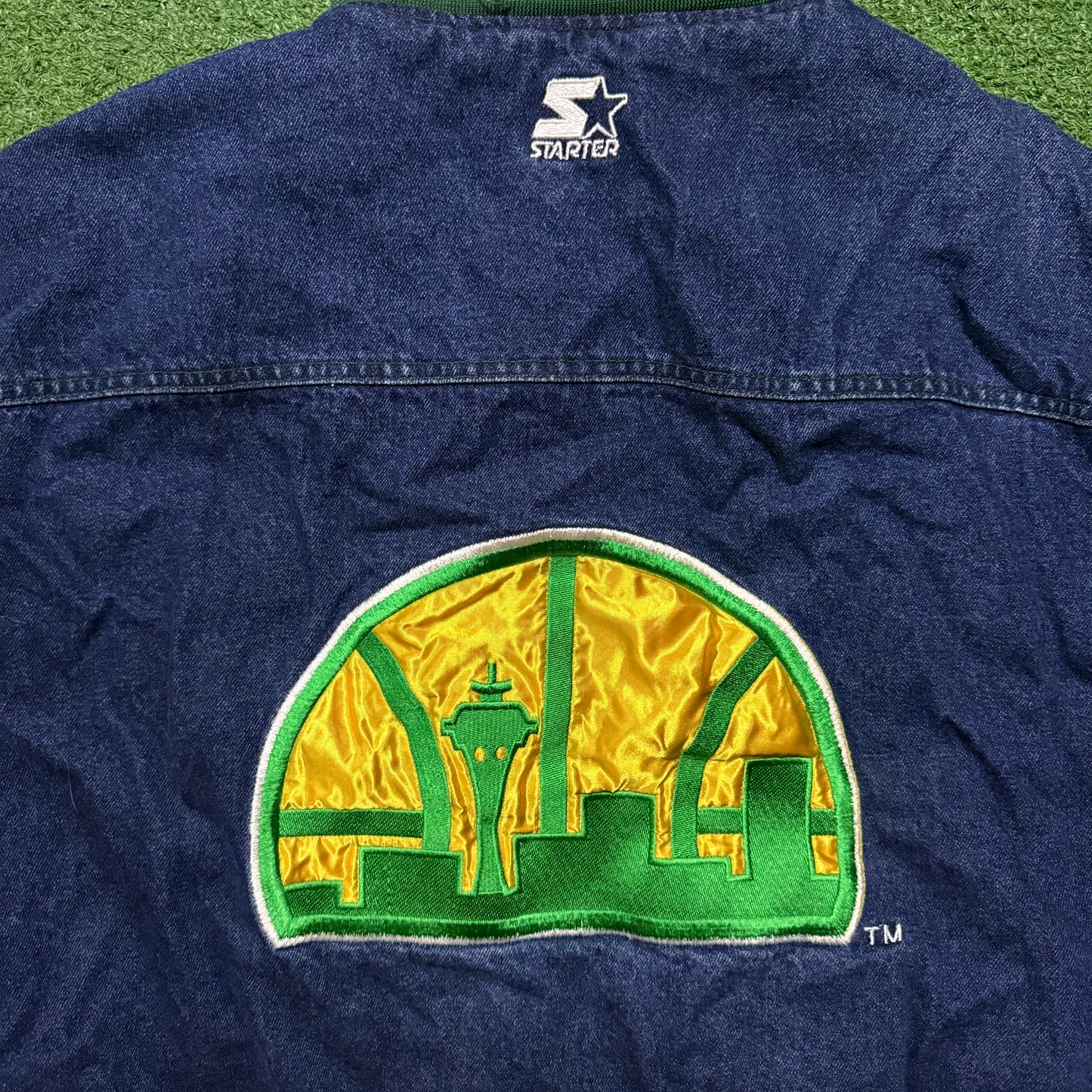 Vintage Seattle SuperSonics Denim Starter Jacket
