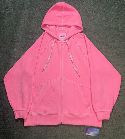 Aerie pink waffle hoodie