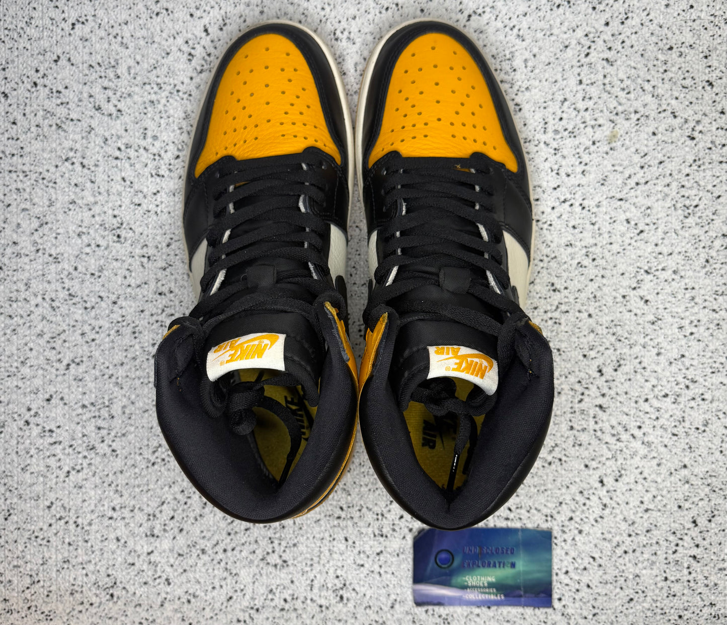 Jordan 1 Yellow Toe Taxi 10 Men/11.5 Women “Preowned”