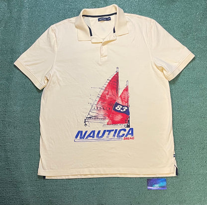 Nautica yellow sailing polo