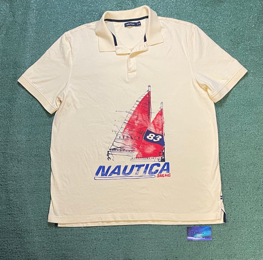 Nautica yellow sailing polo