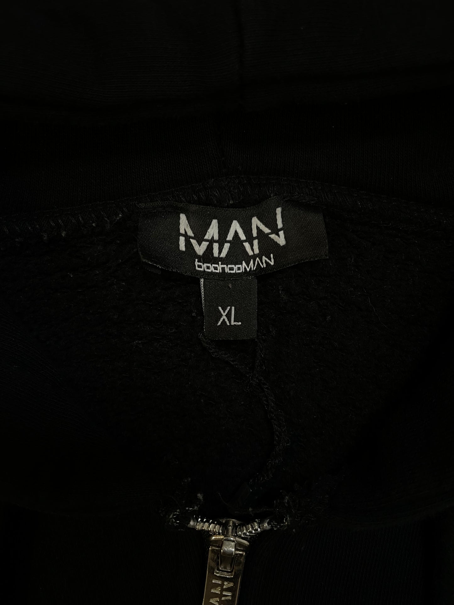 boohooMAN studded zipup hoodie