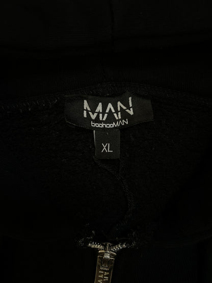 boohooMAN studded zipup hoodie
