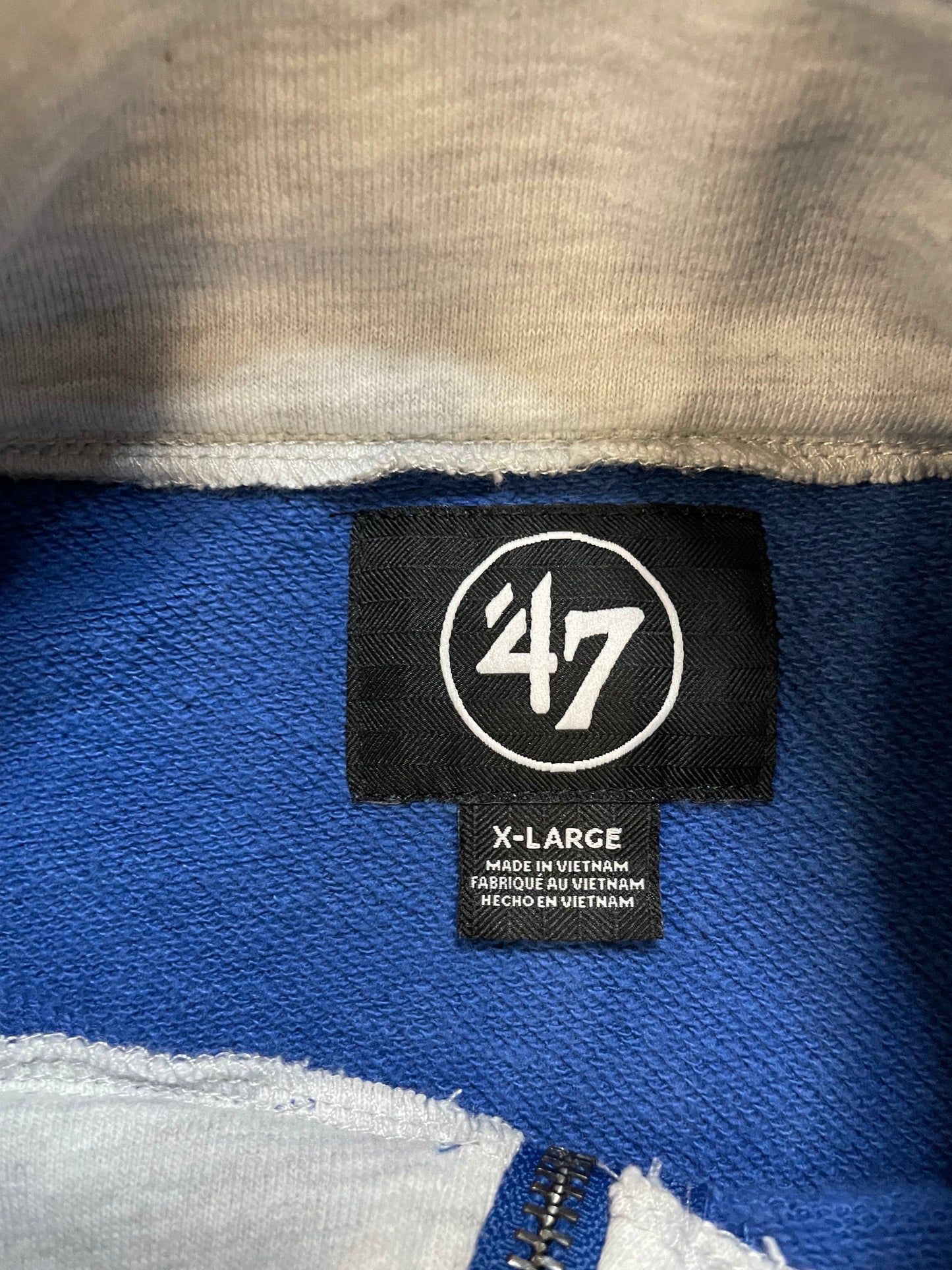 Seattle Seahawks grey and blue quarter zip
