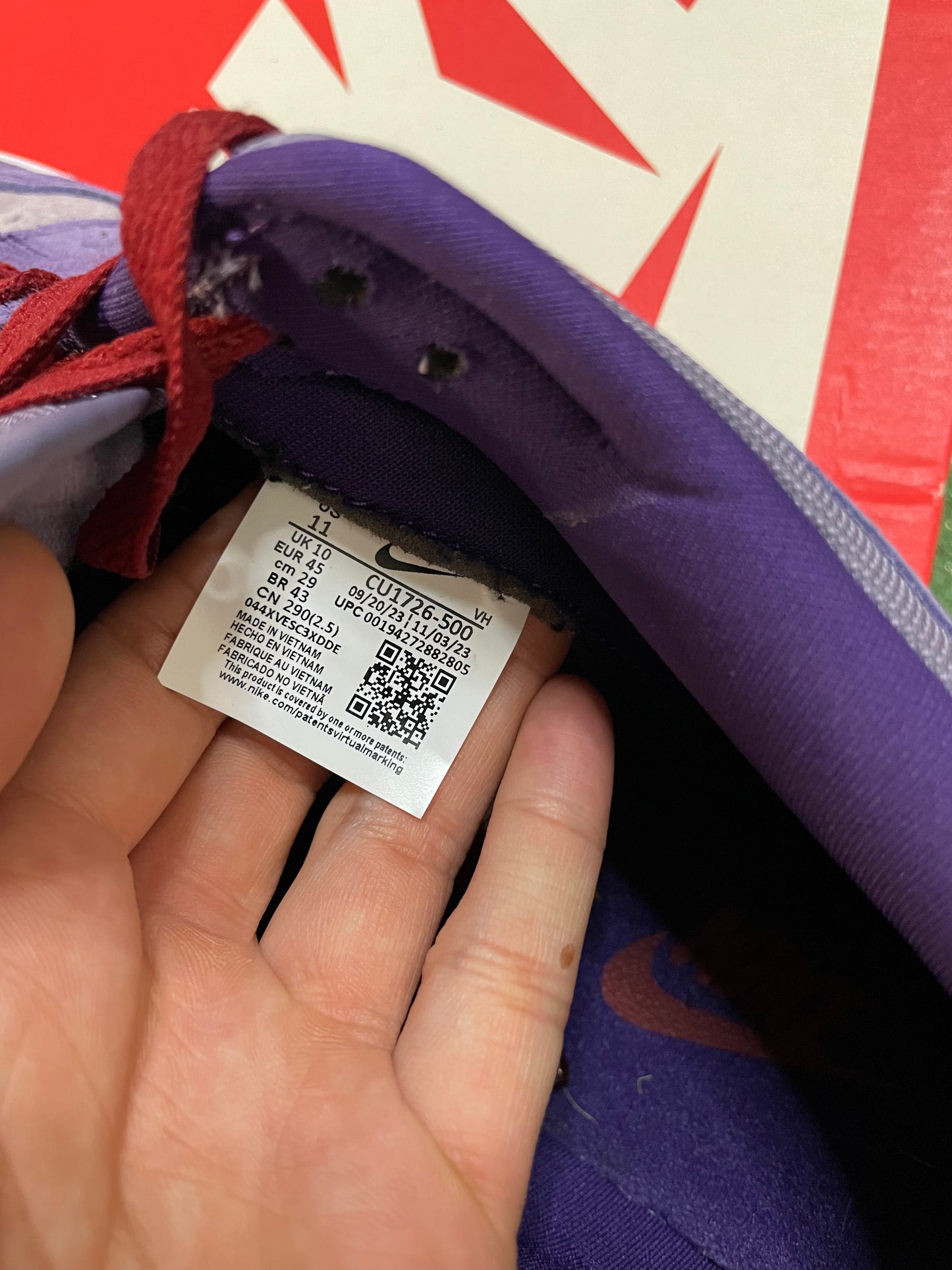 Nike Dunk Low plum size 11men/12.5women