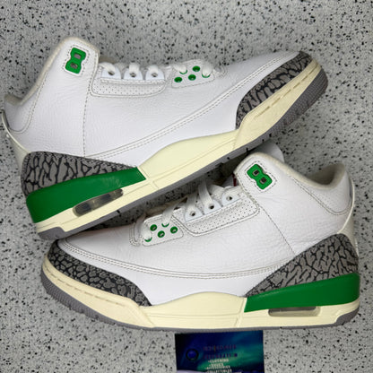 Jordan 3 Lucky Green 8.5 Women/7 Youth “Preowned”
