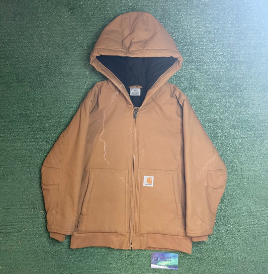 Vintage tan Carhartt hooded jacket