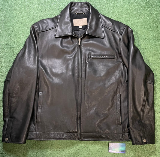 Guess black Leather moto jacket