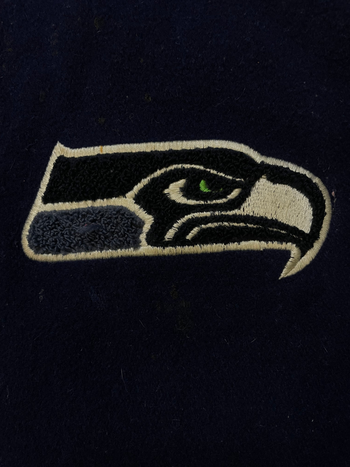 Vintage 2000s Seattle Seahawks suede & leather jacket