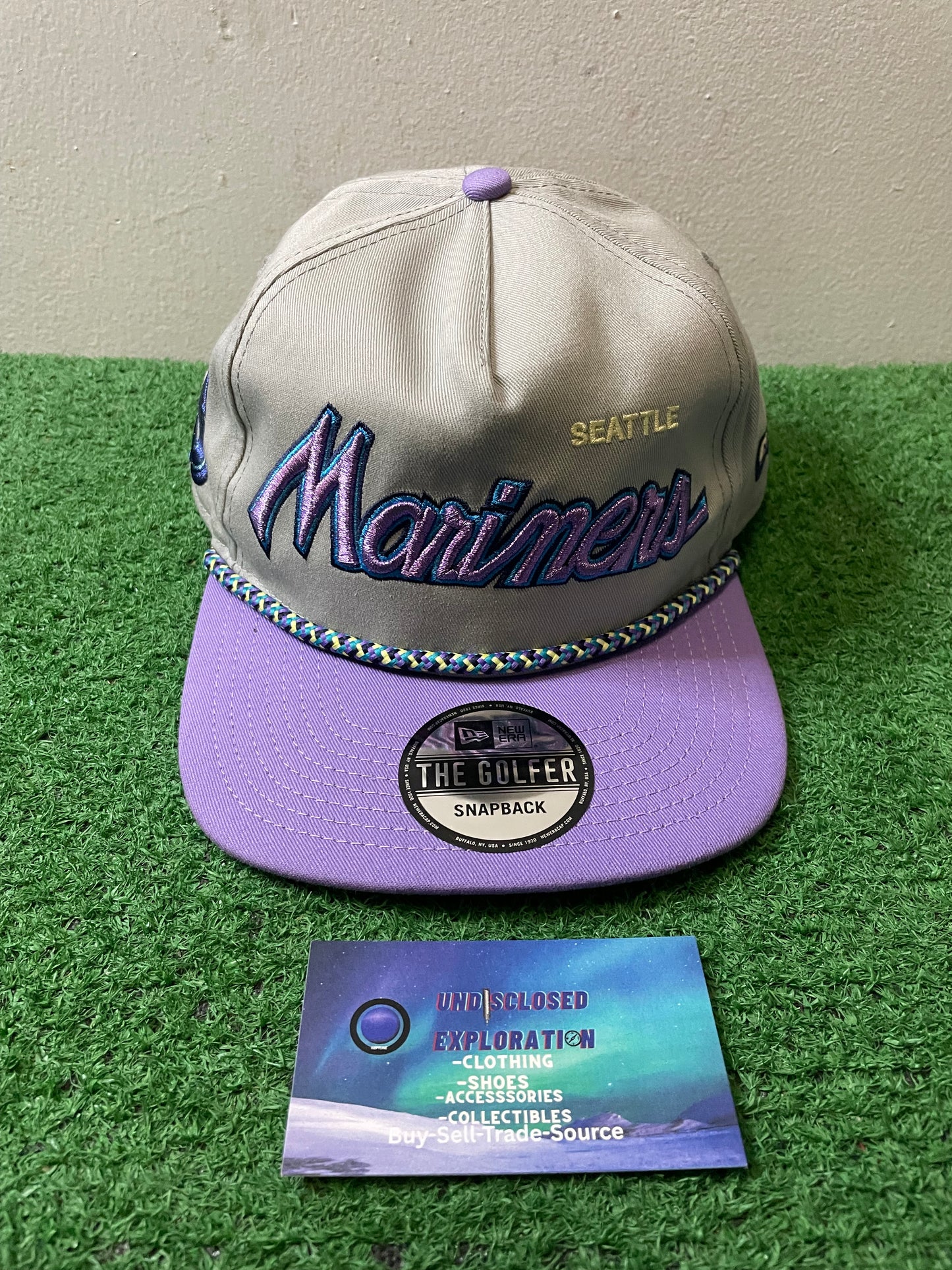 Seattle Mariners grey and light purple hat