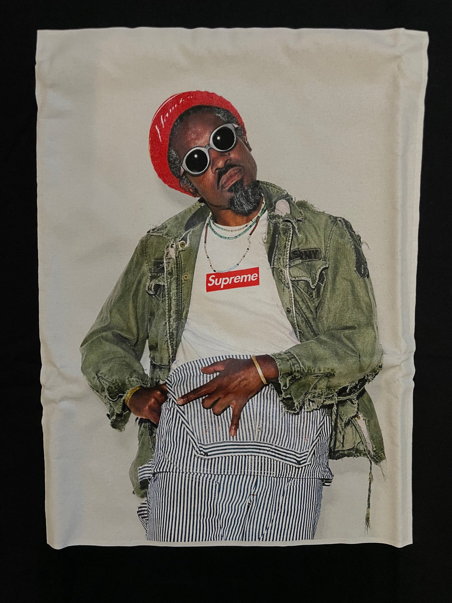 Supreme Andre 3000 black tee
