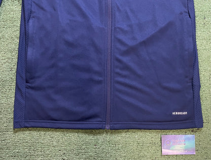 Adidas navy and white tracksuit