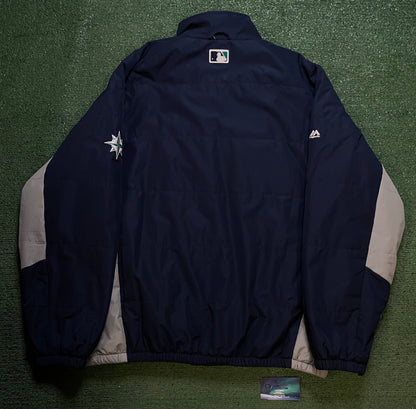 Vintage 2000s Seattle Mariners navy and silver jacket