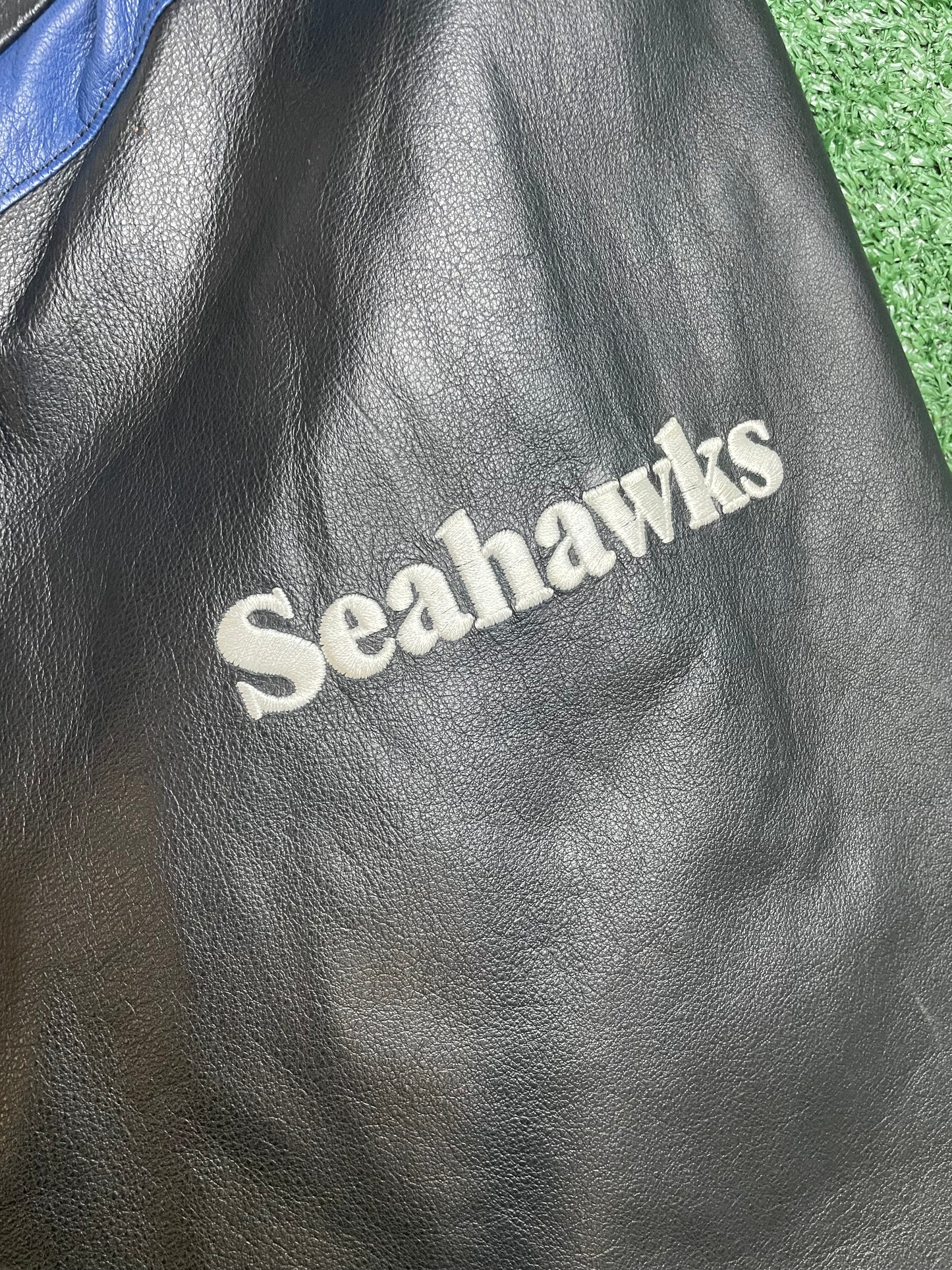 Vintage 1990s Seattle Seahawks leather jacket