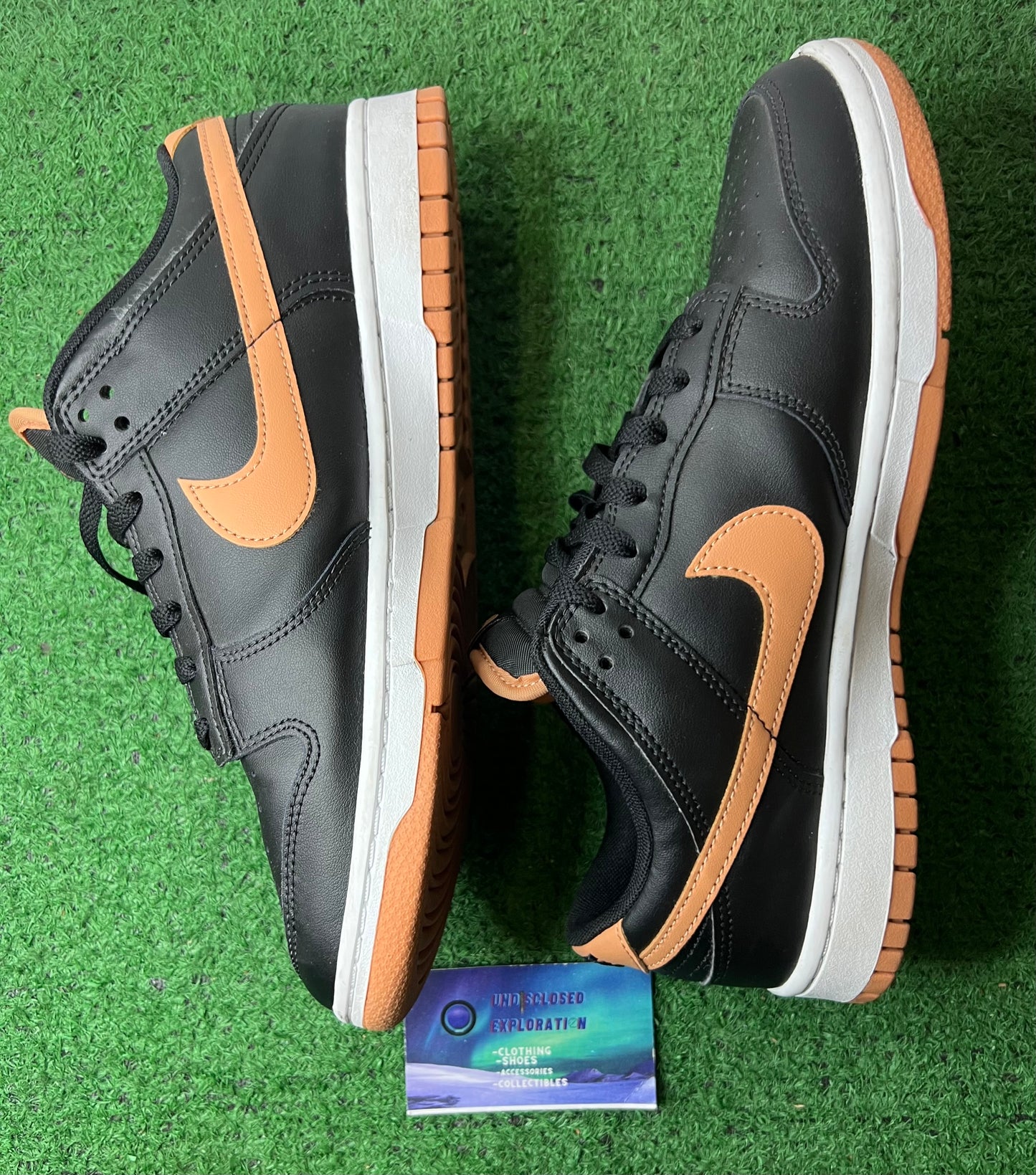 Nike Dunk low black amber brown size 9men/10.5women