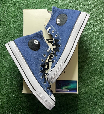 Stussy 8 ball x Converse chuck taylor all star 70 Hi blue