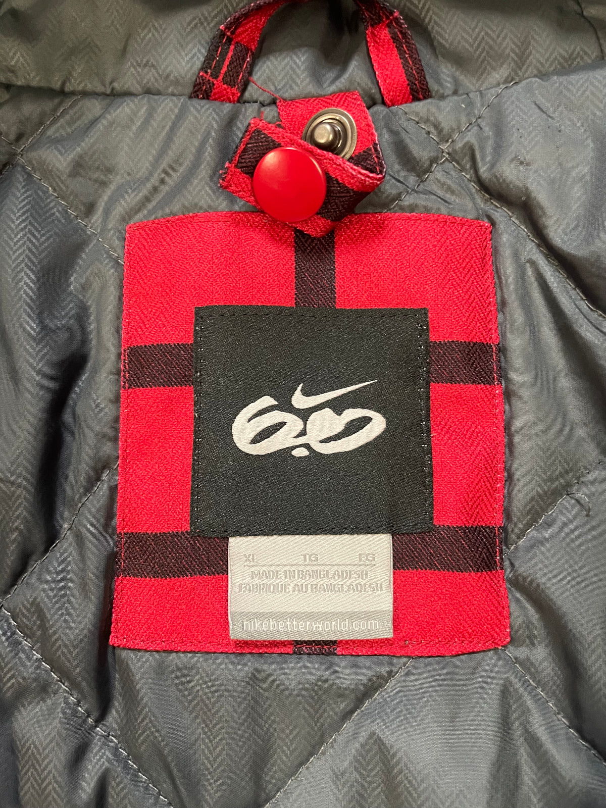 Nike 6.0 red & black plaid jacket