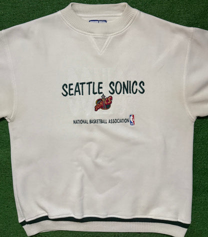 Vintage Seattle SuperSonics Crewneck White