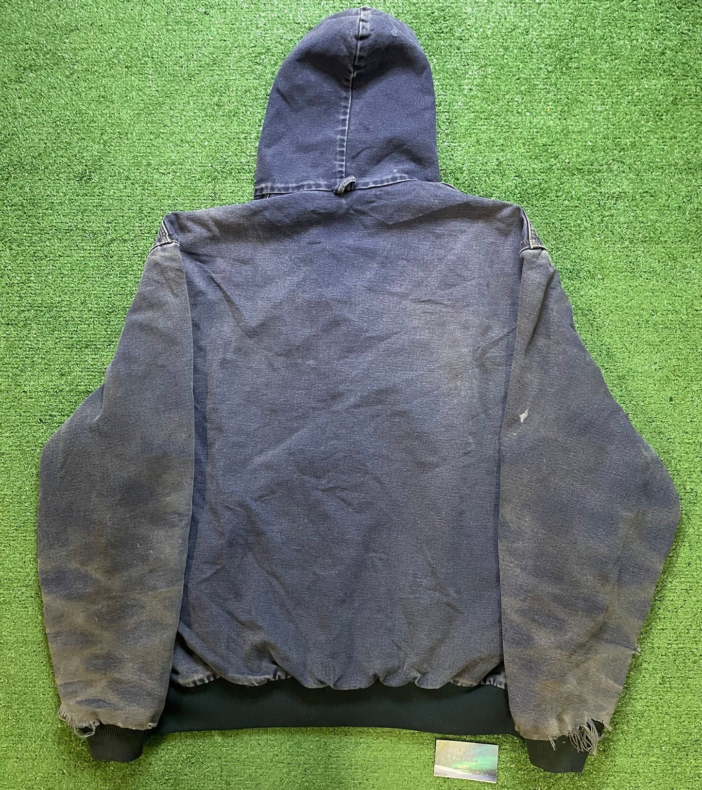 Vintage Carhartt navy blue hooded jacket