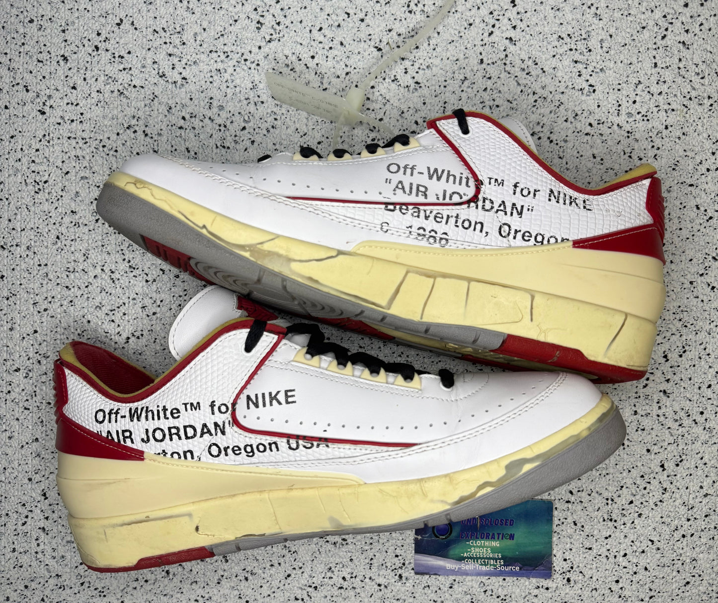 Jordan 2 Off White Chicago Varsity Red 11.5 Men/13 Women “Preowned”