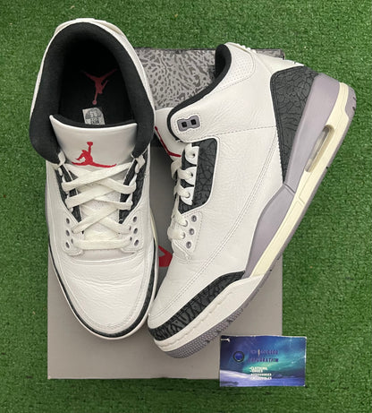 Jordan 3 Cement Grey 9.5 Men/11 Women “Preowned”