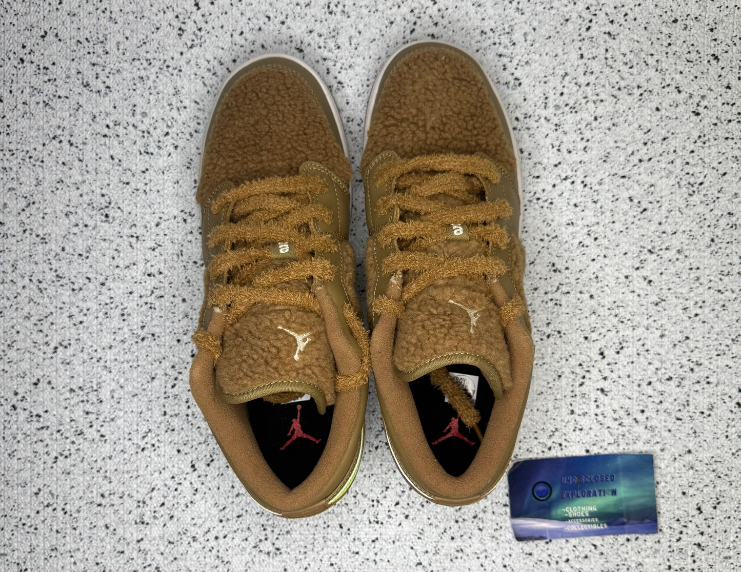 Jordan 1 Low Teddy Bear 7 Youth/8.5 Women “Preowned”