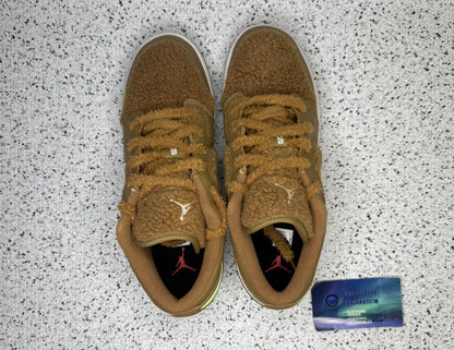 Jordan 1 Low Teddy Bear 7 Youth/8.5 Women “Preowned”