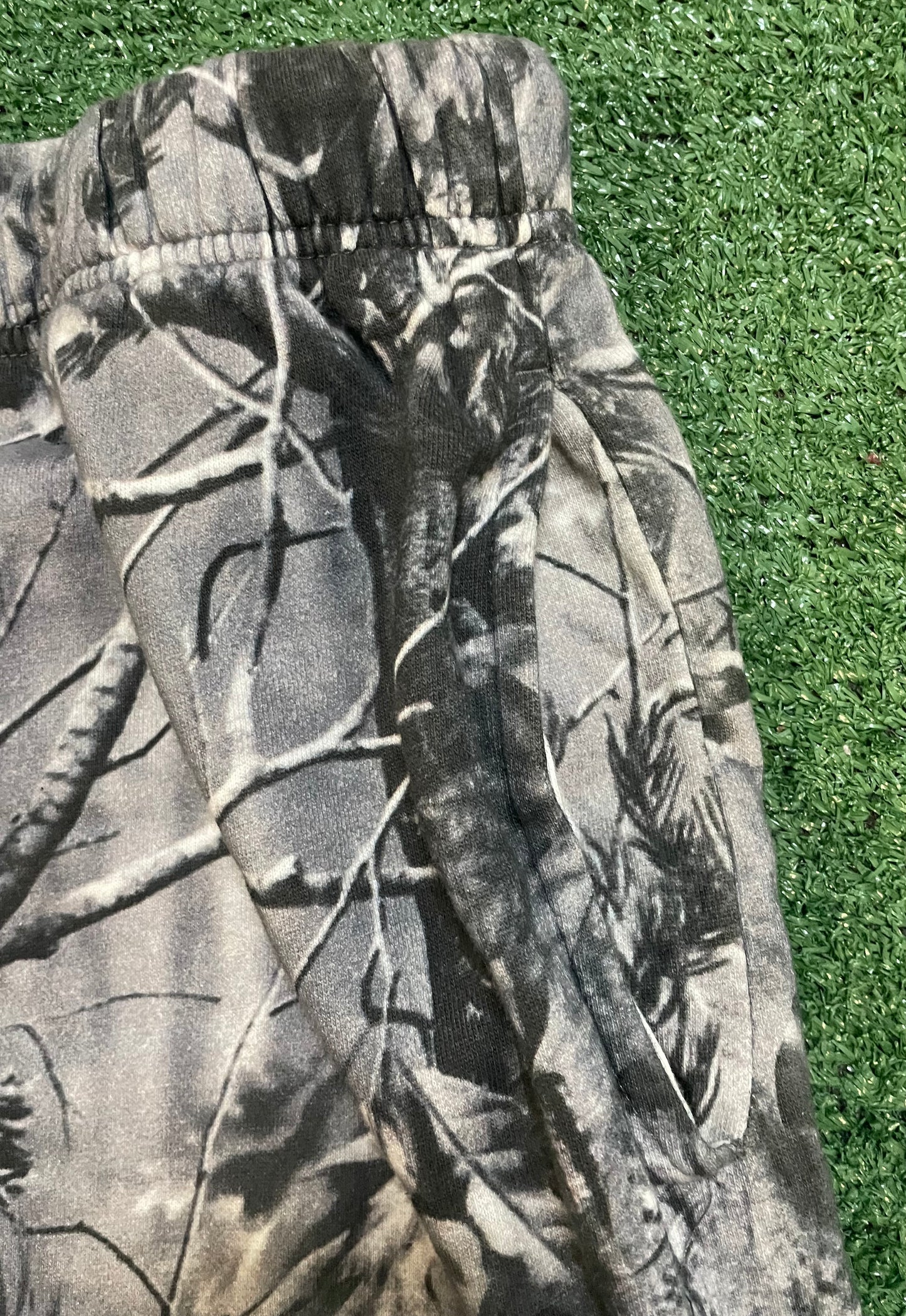Grey camo straight leg sweatpants