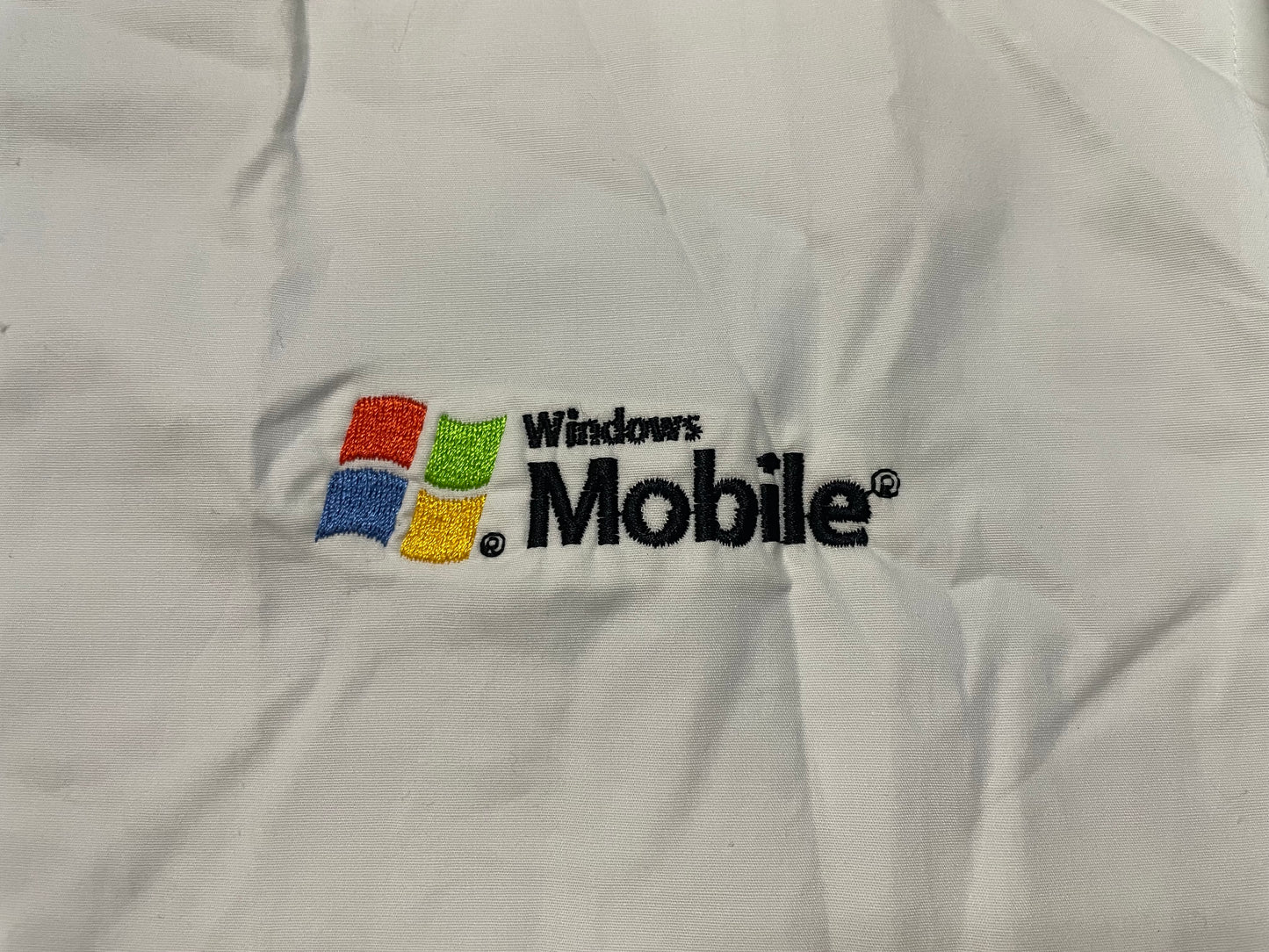 Vintage Microsoft Windows mobile white button up