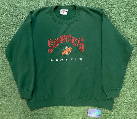 Vintage 1990s Seattle sonics embroidered crewneck