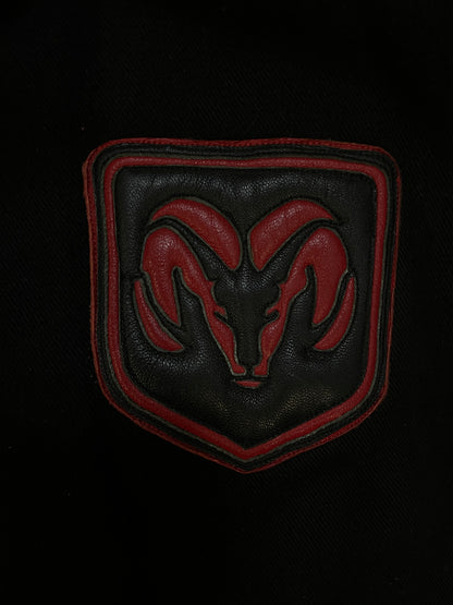 Vintage 2000s Dodge rams suede/leather jacket
