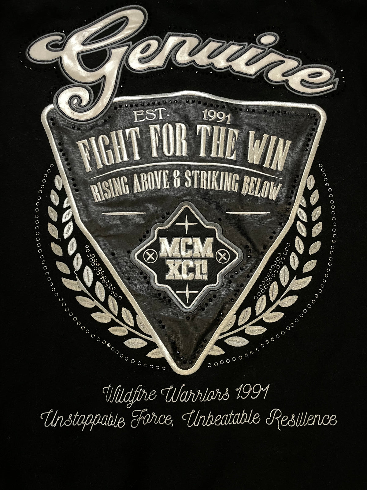 Genuine fight for the win suede & leather jacket